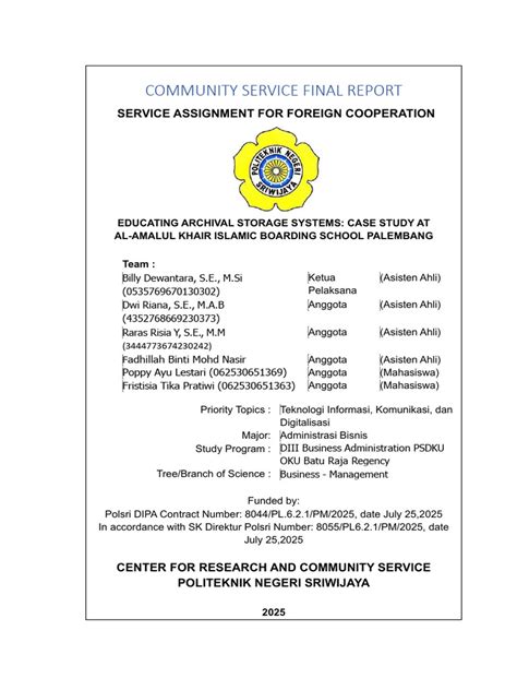 Final Report Islamic Boarding School And Conservation2