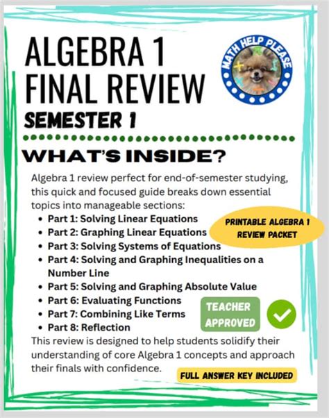final review packet semester 1 pdf schools