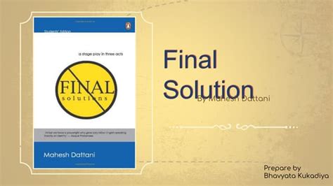 Final Solution By Mahesh Dattani
