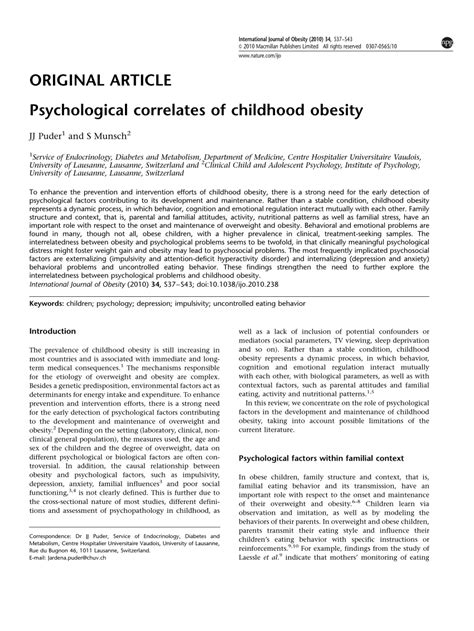 Read Online Final Research Paper On Childhood Obesity 