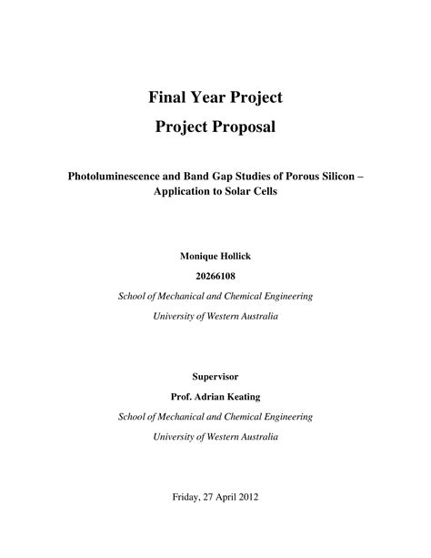 Full Download Final Year Project Proposal For Software Engineering Students 