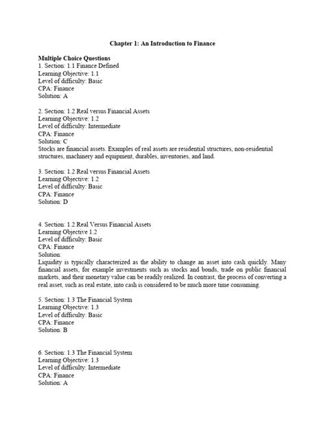 Finance Chapter 9 Homework Solutions