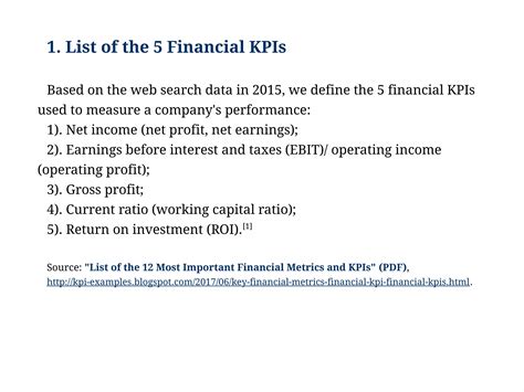 Financial Controller Kpi Examples