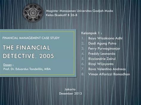 Financial Detective 2005 Case Study Answers Pdf