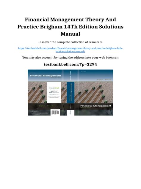 Financial Management By Brigham Solution Manual