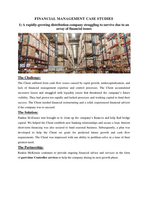 Financial Management Case Study With Solution Free
