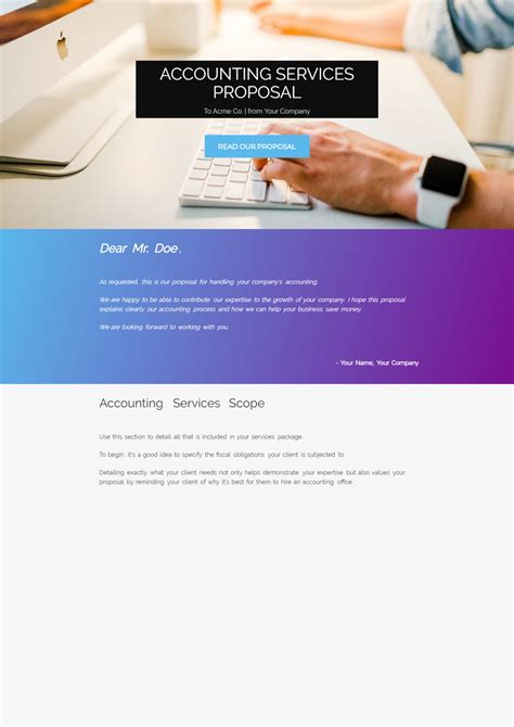 financial services template