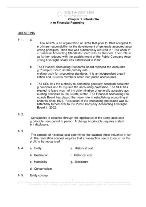 Financial Statement Analysis Gibson Answers