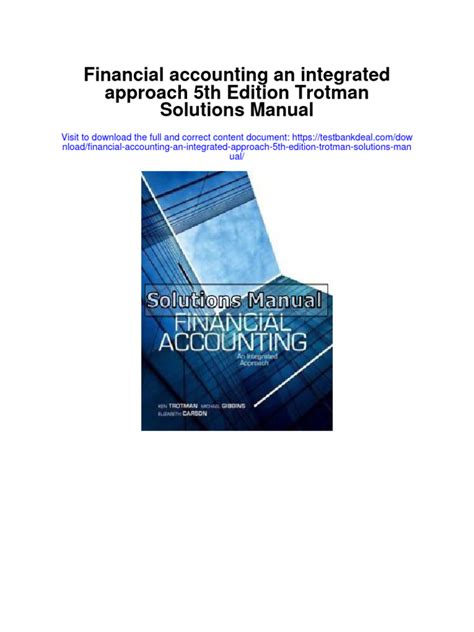Full Download Financial Accounting An Integrated Approach 5Th Solutions 