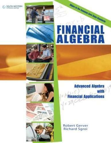 Read Online Financial Algebra Student Edition Applied 