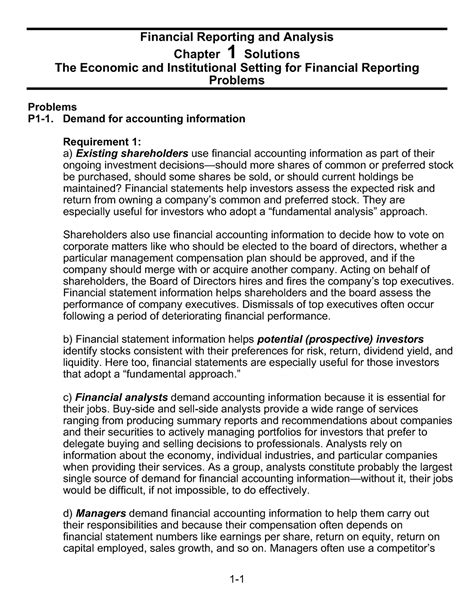 Read Financial Reporting And Analysis Chapter 3 Solutions 