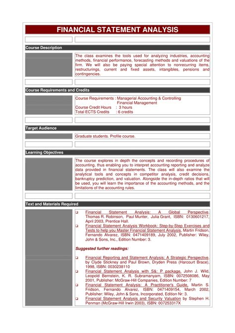 Read Financial Reporting Financial Statement Analysis 