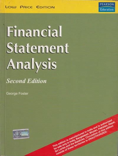 Read Online Financial Statement Analysis By George Foster 