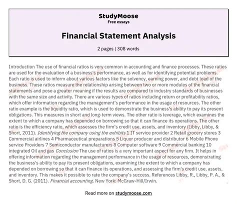 Full Download Financial Statement Analysis Paper Ohio Dominican University 