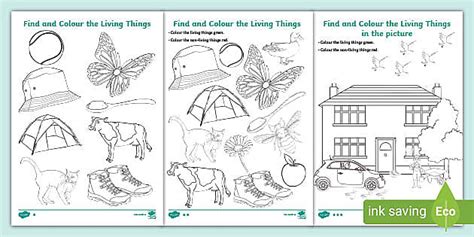 Find And Colour The Living And Non Living Is It Living Worksheet - Is It Living Worksheet