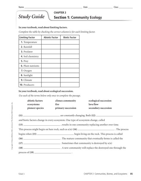 Find Answers To Chapter 1 Communities Biomes And Communities And Biomes Worksheet Answers - Communities And Biomes Worksheet Answers