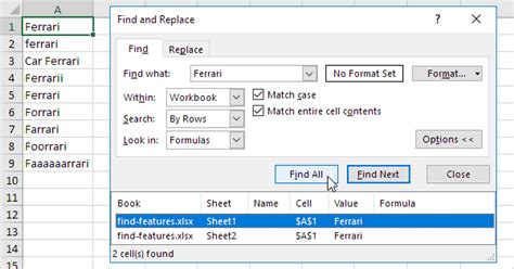 Find Features In Excel In Easy Steps Text Features Matching Worksheet - Text Features Matching Worksheet
