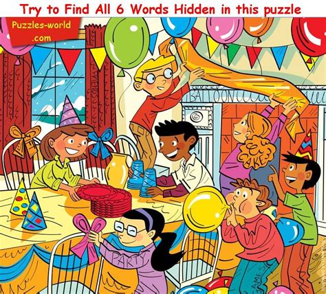Find Six Words In The Picture Puzzlersworld Com Find The Words In The Picture - Find The Words In The Picture