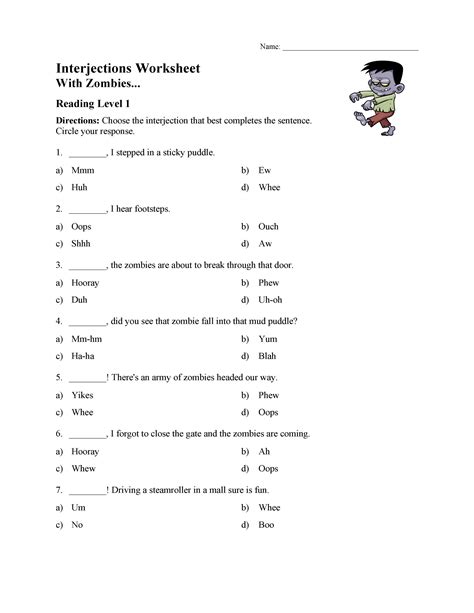 Find The Interjection 5th Grade Grammar Worksheets Interjection Worksheet 5th Grade - Interjection Worksheet 5th Grade