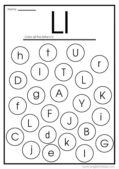 Find The Letter L Worksheet All Kids Network L Worksheet Kindergarten - L Worksheet Kindergarten