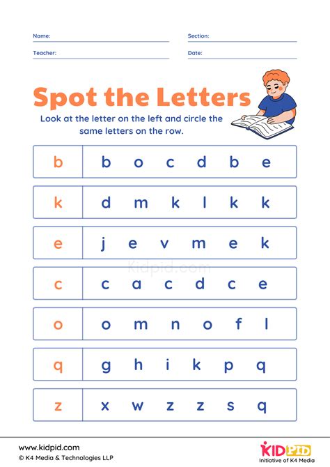 Find The Letters Worksheets All Kids Network Find The Letter I - Find The Letter I