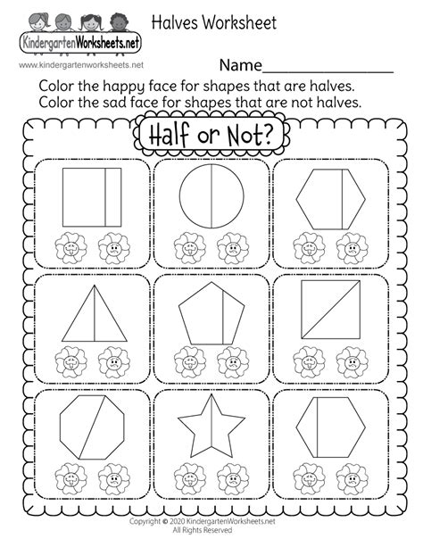 Finding A Half Worksheet Math Kindergarten Half Worksheet Kindergarten - Half Worksheet Kindergarten