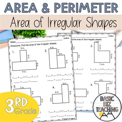 Finding Area Irregular Shapes Worksheet