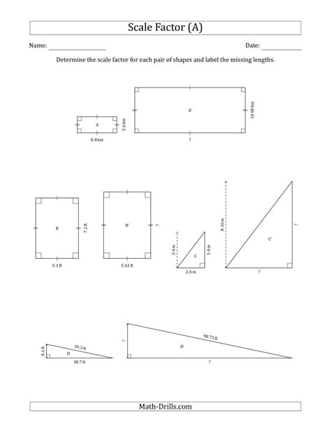 Finding Scale Factor Worksheet 7th Grade Scale Factor Worksheet - 7th Grade Scale Factor Worksheet