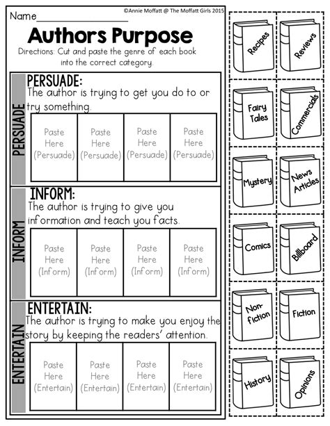Finding The Authoru0027s Purpose 9 Excellent Worksheets To Identifying Author S Purpose Worksheet - Identifying Author's Purpose Worksheet