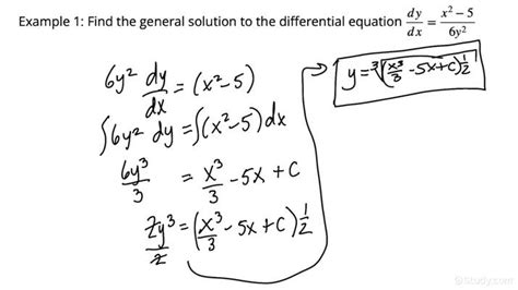 Finding The General Solution Of A Differential Equation