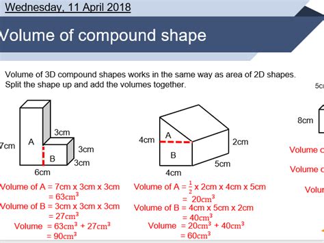 Finding The Volume Of Compound Shapes Lesson Compound Volume Worksheet - Compound Volume Worksheet