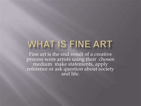 Fine Arts Definition