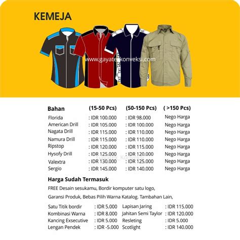 Finest Garment Konveksi Jakarta Harga Baju Seragam Grosir Dijakarta - Harga Baju Seragam Grosir Dijakarta