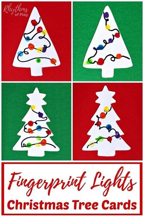 Fingerprint Christmas Tree Lights Cards And Crafts Fingerprint Christmas Lights Template - Fingerprint Christmas Lights Template