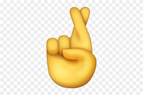 fingers crossed emoji iphone