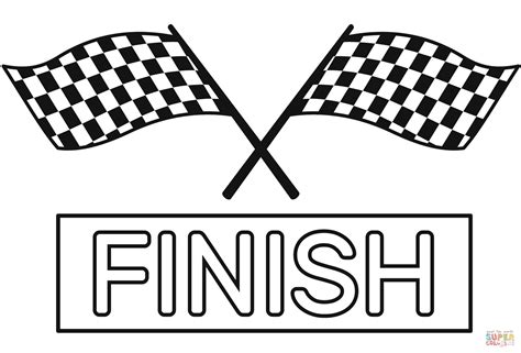 Finish Line Flag Coloring Page