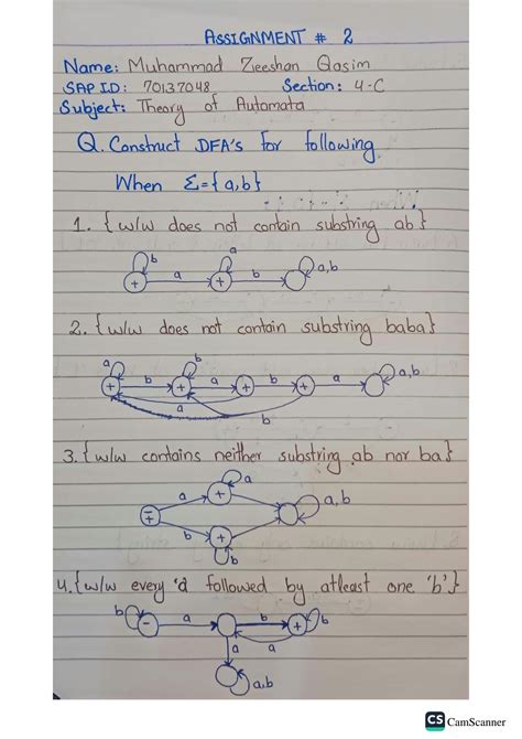 Finite Automata Objective Type Questions And Answers
