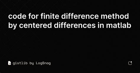 Finite Difference Method Matlab Code Fisher Equation