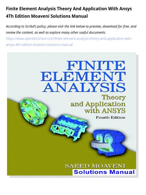 Finite Element Analysis Solutions Manual Saeed Moaveni