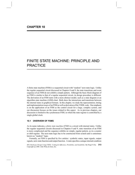 finite state machine principle and practice
