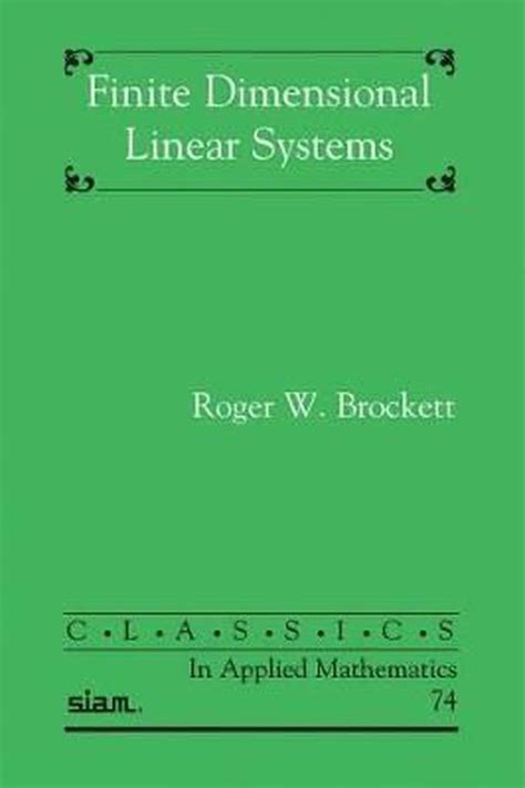 Full Download Finite Dimensional Linear Systems By Roger W Brockett 