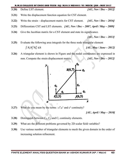 Read Finite Element Analysis Question Bank Kings College 