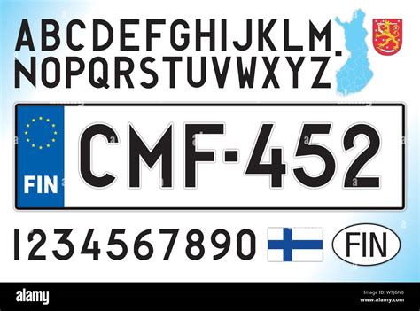 finland license plate font