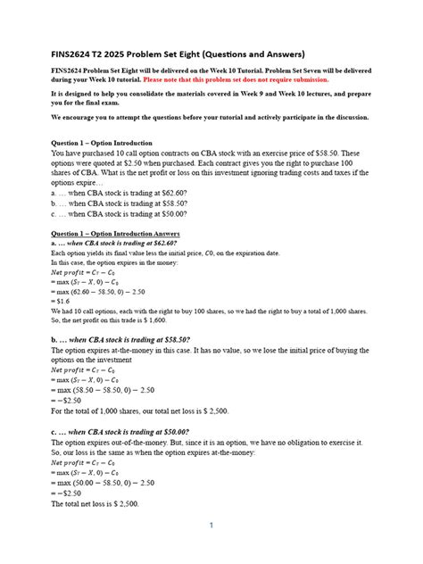 Fins2624 Problem 10