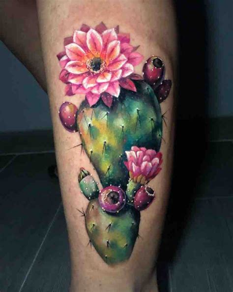 Fiore Di Cactus Tattoos