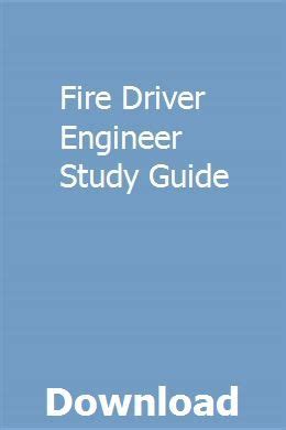 fire driver engineer study guide