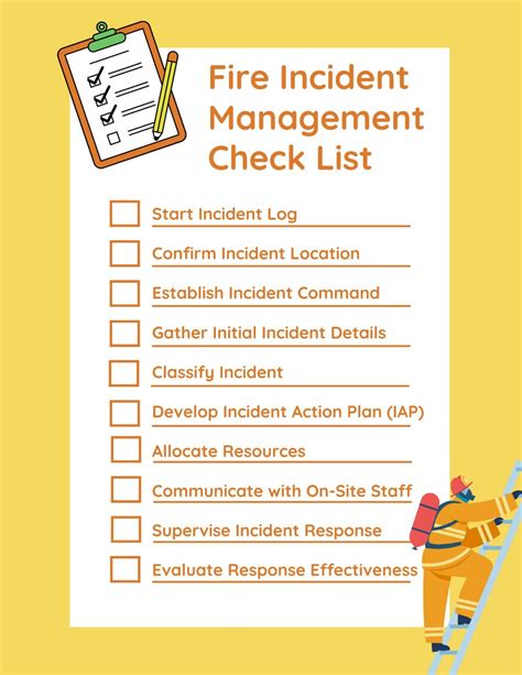 Fire Incident Command Checklist
