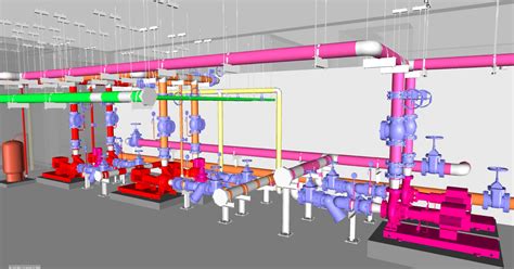fire pump room layout drawing