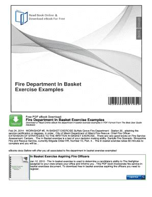 Read Online Fire Department In Basket Examples 