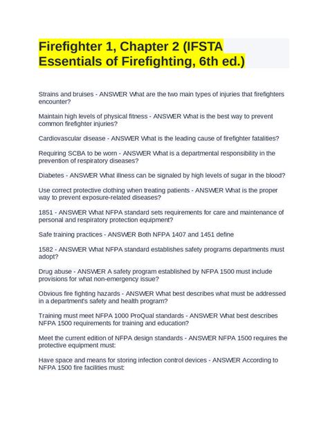 Firefighter 1 Essentials Of Firefighting 5th Edition